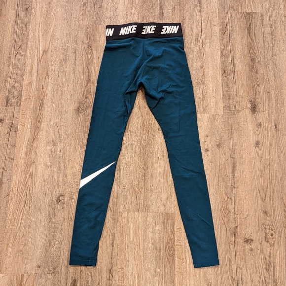 NWOT! Nike Leggings XS; Dark Turquoise/Teal - Picture 2 of 4